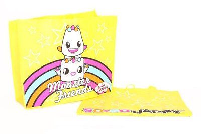 So So Happy Monster Friends Reuseable Tote Yellow New