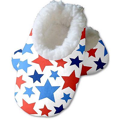 Snoozies Baby's Fleece Lined Footies, White with Multi Color Stars Small, 0-3m