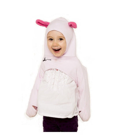 The Olie Minkey Baby Winter Garment (6-12Months, Pink w/ears)